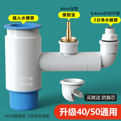 廚房水槽下水管道 二合一接頭三通——凈水器與洗碗機的協同排水方案